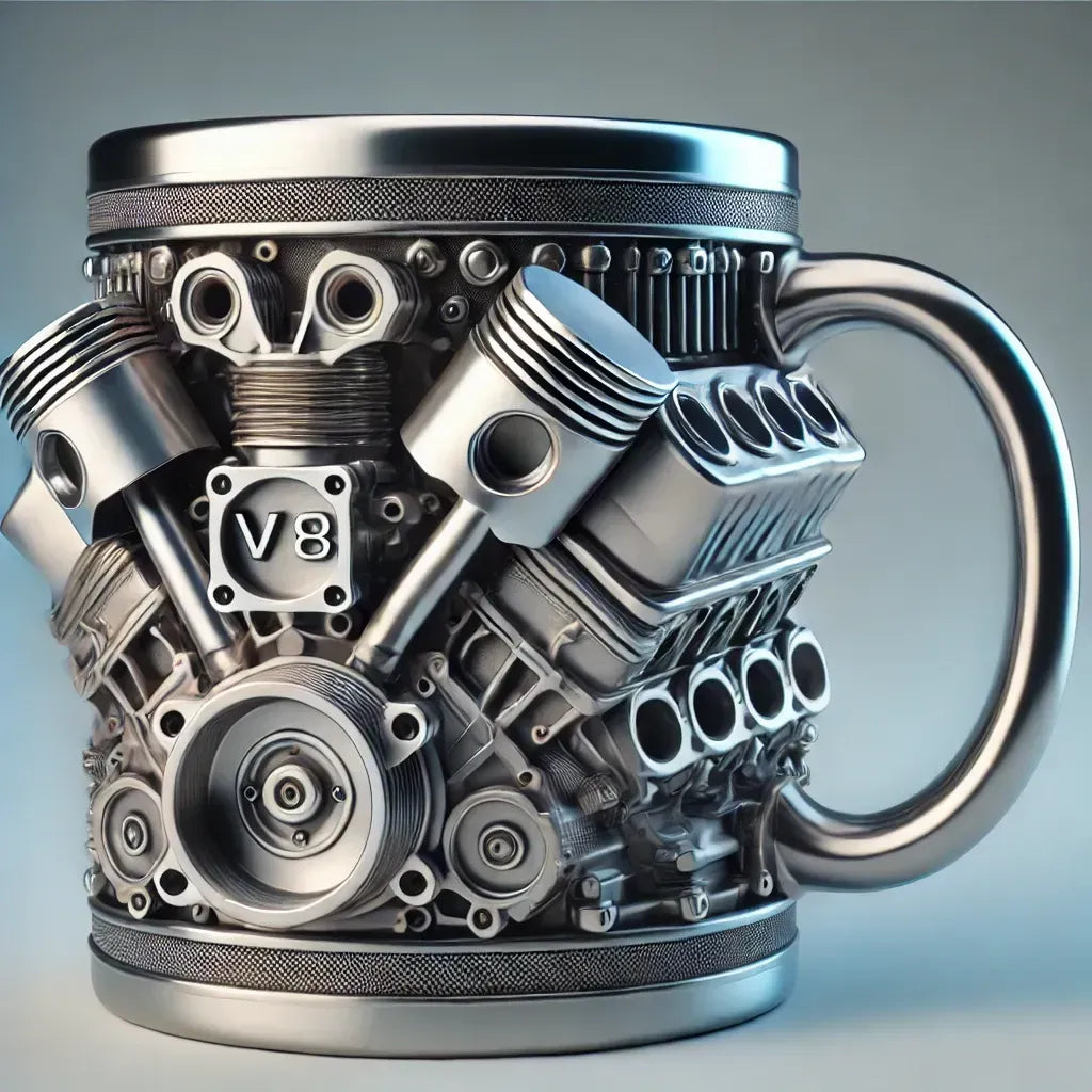 🏎️ V8 3D Edelstahlbecher – Spüre die Kraft der Geschwindigkeit! 🔥